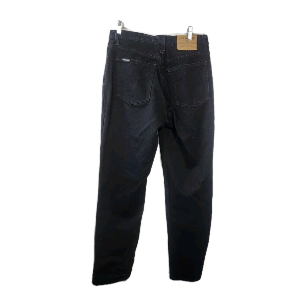 Vintage Jordache Jeans Junior's Size 13/14 Black Denim High Rise 80s 90s Retro